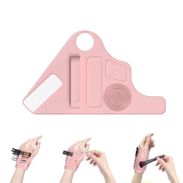 Silikon Makeup Hjälpmedel för Handled - Vikbar Silikonpalett - Makeup Handledsstöd