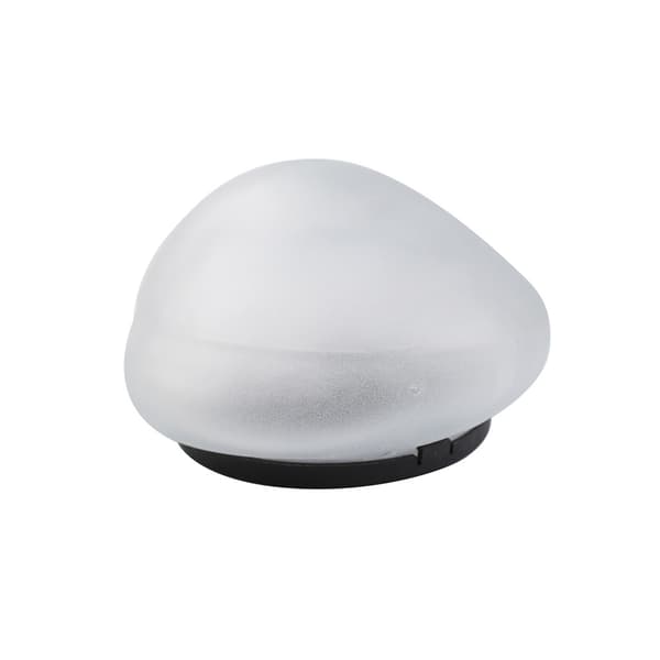 LED-solcellelampe sten koldhvid / solcellebelysning til haven