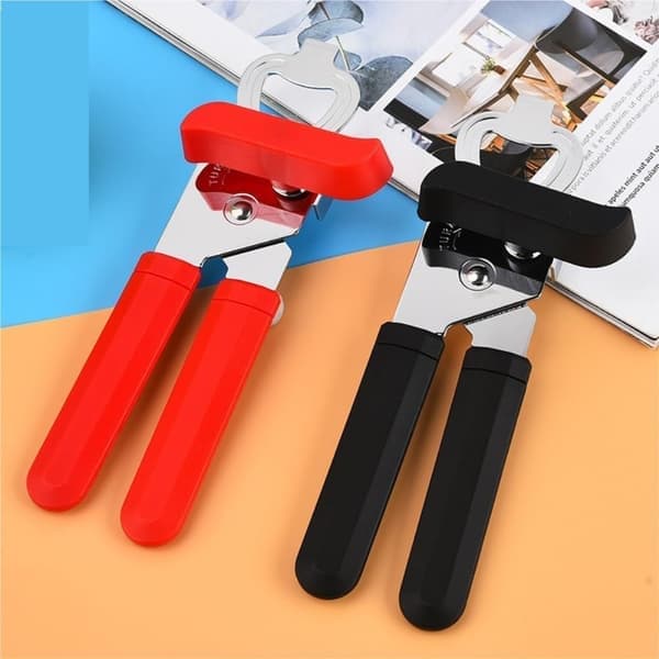 Multifunctional Can and Bottle Opener - With Sharp Stainless Steel Cutting Wheel - Ergonomic Soft Handle - 1 pc