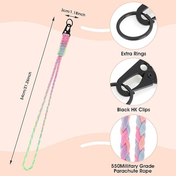 Snodd Lanyard Nøkkelring Paracord Halsbånd