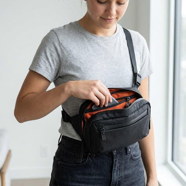 Crossbody Bag Portable Chest Pack Compatible with Running Climbing Electronics, Cables