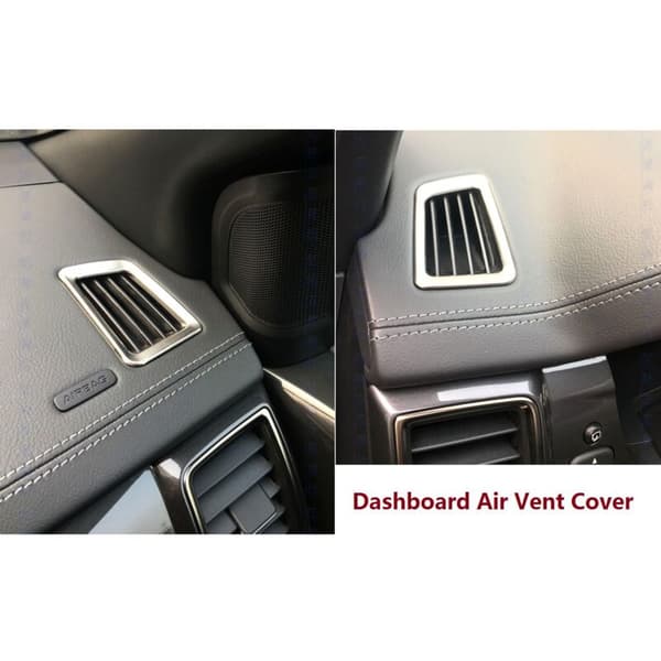 Rustfritt stål for Ranger Everest Endeavor 2015+ Instrumentpanel Side AC Luftuttak Deksel Trim Tilbehør, Sølv
