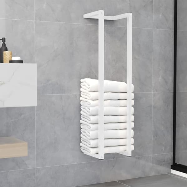 vidaXL Håndklestativ hvit 25x20x95 cm stål Vit white