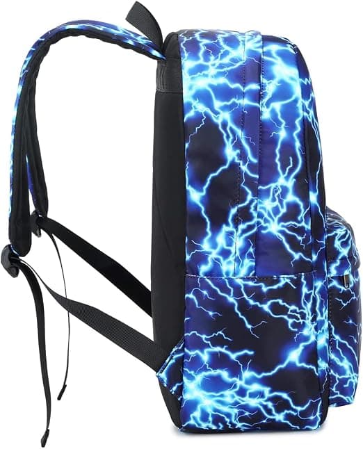 Skolesekk for gutter, vanntett blå, 42x30x14 cm, Oxford-stoff, ergonomisk design blue
