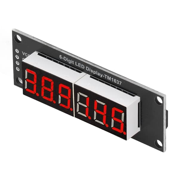 6-sifret rør LED-segmentdisplay TM1637 driver digital optoelektronisk modul rød 0,36 tommer