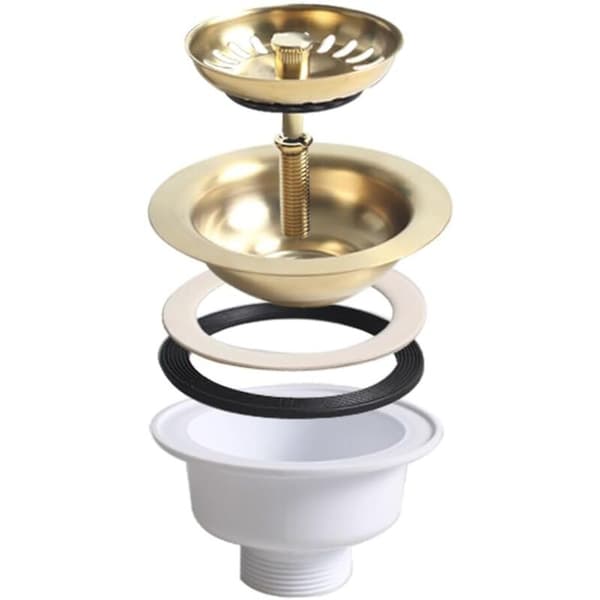 XK223C041-K Vaskafløb 114 mm Børstet guld SUS304