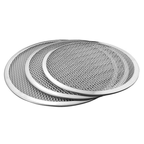 3X Professional Round Pizza Oven Baking Tray Grill Grate Nonstick Mesh Net (12 Inch)