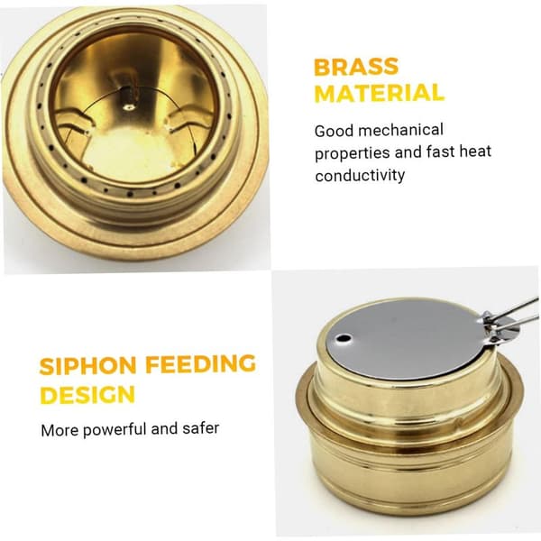 Spritbrænder i aluminiumslegering 80 ml, bærbar campingbrænder med opbevaringspose