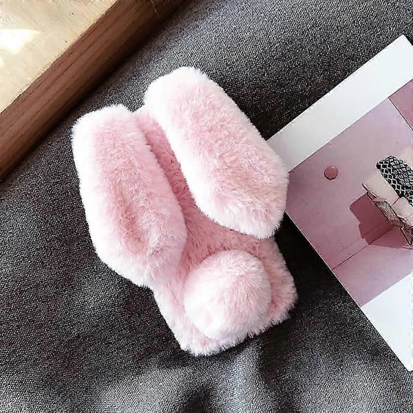 Plyschkaninöron Svans Telefonskal för Google Pixel 4a Rosa Google Pixel 4a Pink