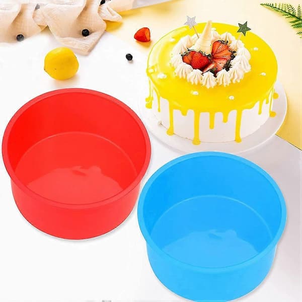 4 stk. silikonekageforme til bagning, non-stick bageforme, bageredskaber, forme til mousse, muffins