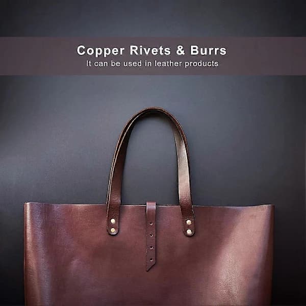 50 Set Copper Rivets and Washers, Copper Rivets for Leather for Belts Wallets Collars Leather DIY Cr