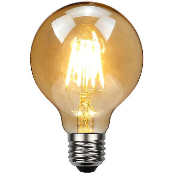 LED-retrolampe E27 G80 4 W 2300 K Varm gul