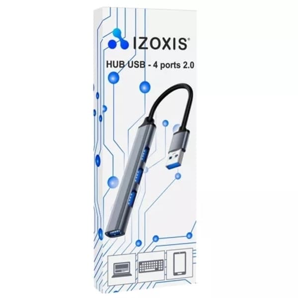 Kompakt og alsidig 4-ports USB-hub Sort