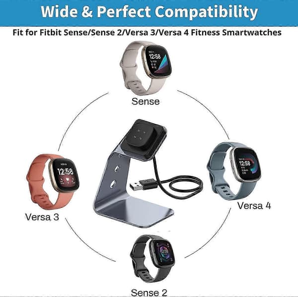 Latausasema Fitbit Sense/Sense 2/Versa 3/Versa 4 -kelloille