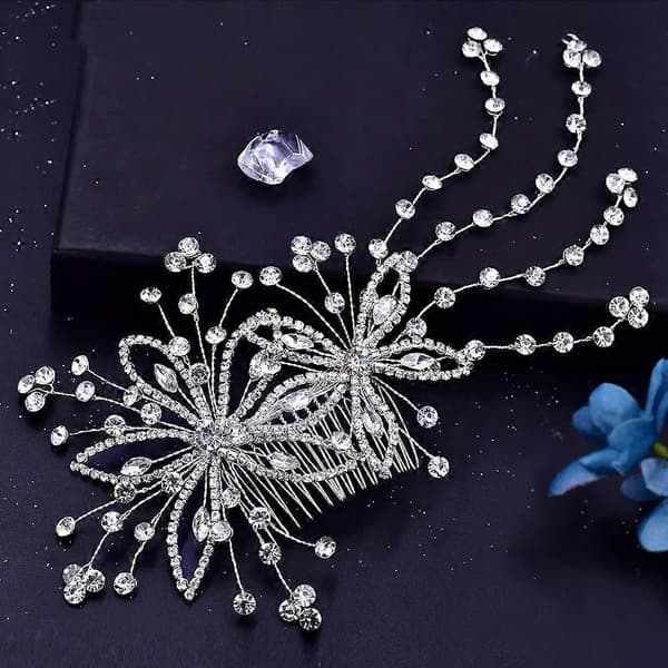 【LD】Håndlavet Brudehårkam med Elegant Sidetassel Bryllupshår Tilbehør Tiara HP499