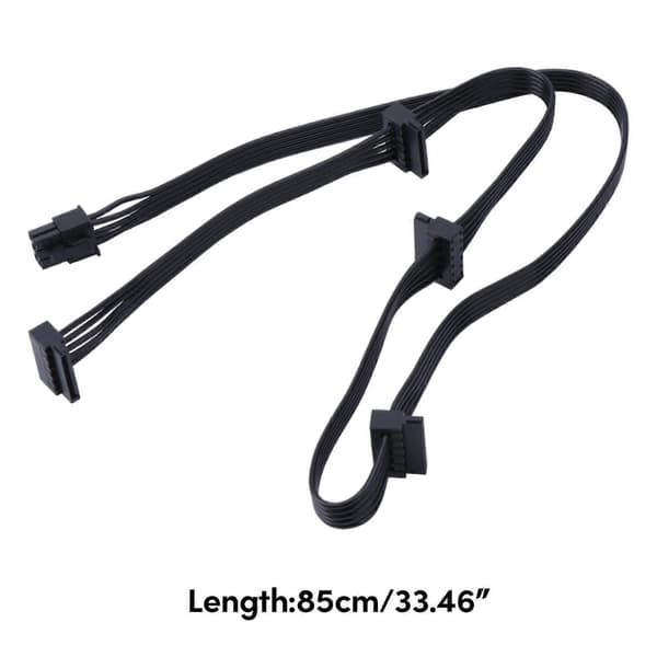 6PIN til 4x SATA Strømmodulkabel til RM850x RM1000x RM550x RM650x RM750x Modulær Strømforsyning