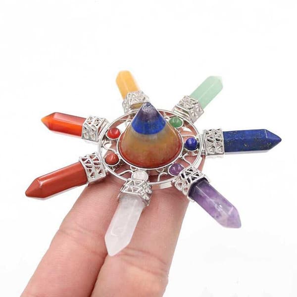 Krystallpyramide Chakraer multifärg multicolor