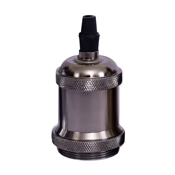 Et sett med 3-Socket E27 Spiral DIY Retro Lampeadaptere for Pendellampeoppheng, Perlesvart