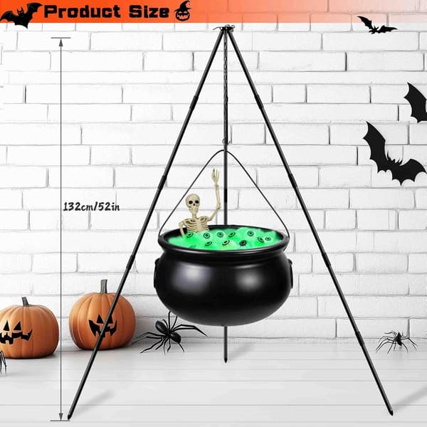 Cauldron for Garden Decoration, Halloween Witch Decor, Halloween Witch Cauldron with Stand