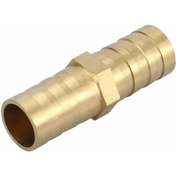 Straight Barbed Connector, Two-Way Straight Hose Adapter Brass Pipe Fitting Joint Pipe Connector 10mm (10mm 5pcs)