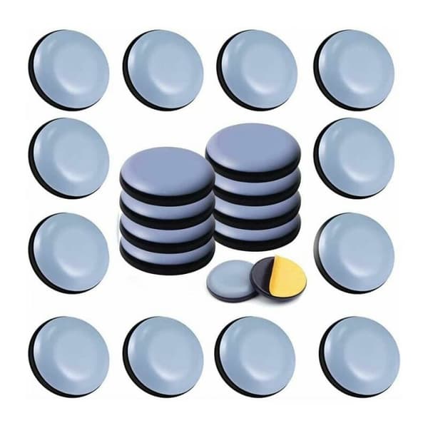 22 stk. teflon møbelglidere 20 mm (runde) - møbelglidere - teflon møbelglidere klistremerker møbelglidere for stoler, sofaer, bord