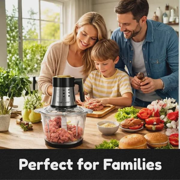Comfy Nest CN-FP2X3: 200W 3-i-1 dubbel multifunktionell matberedare och äggvisp/mixer - 3L+3L