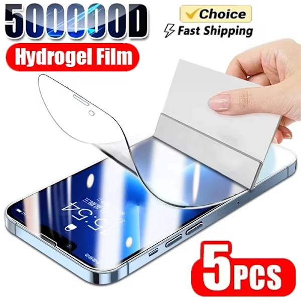 1-5stk Fulltäckande Hydrogel Film för iPhone 13 12 11 14 15 16 Pro Max Skärmskydd för iPhone 12 Mini XR XS MAX 7 8 Plus SE För iPhone XR For iPhone XR Hydrogel film