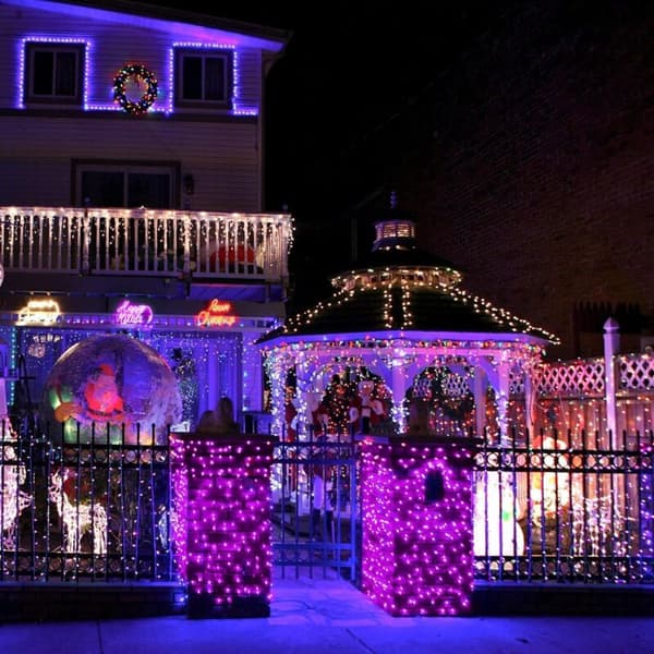 50M 500 LED-ljusslinga Karneval Bröllop Utomhus Inomhus Trädgårdsbelysning（Rosa）
