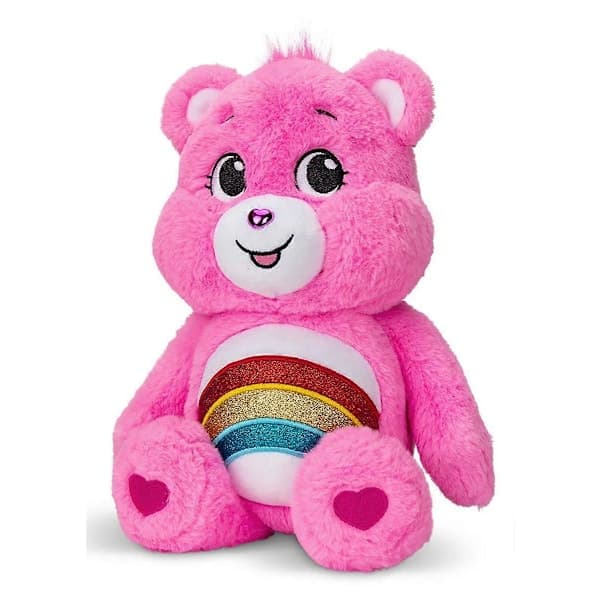 Care Bears 35cm Glitter Belly Medium Plysj - Cheer Bear