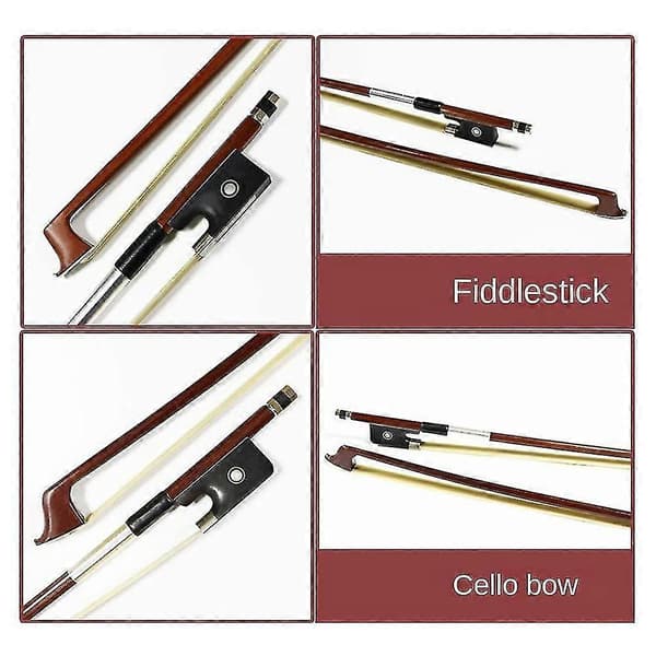 Professionell 4/4 Brasilienträ Violinbåge Spela Hållbar Violinbåge Musikinstrument Bärbar Lear -Sy