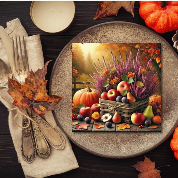 Napkins Harvest Basket Heather 20-pack multifärg multicolor