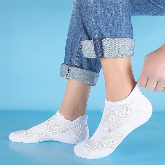 Sports Socks Thick Padded Ankle Socks Training Socks Running Socks (6 Pairs)-FX-