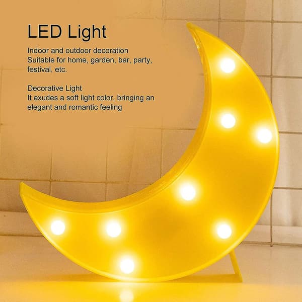 Distinctive Moon-shaped Night Light, Fine Decorative LED Lamp, Beautifully Decorated for Christmas