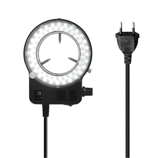 LED Ring Light for Microscope, Adjustable Brightness Microscope Lamp 12 12