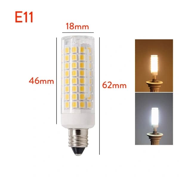 LED-pære Majspære HVID E11 10W 220V E11 10W 220V hvid E11 10W 220V-E11 10W 220V