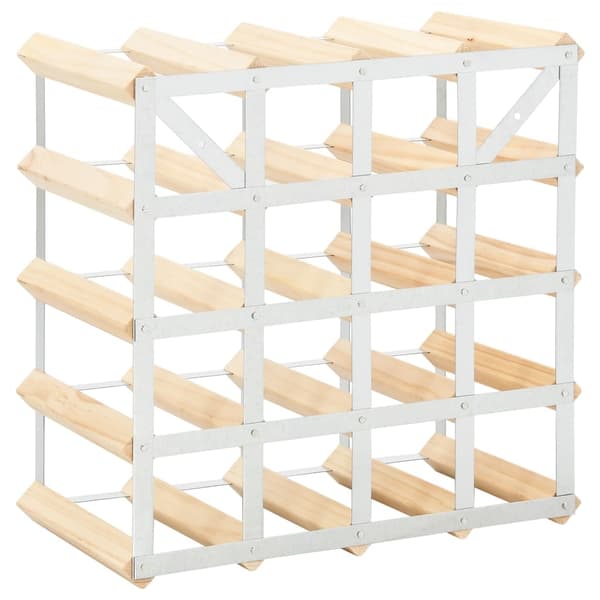 vidaXL Viiniteline 20 pullolle, täysi mänty Beige beige