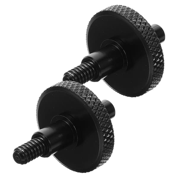 1 par kontrabass-endepinner svart metall 4x3x3 cm