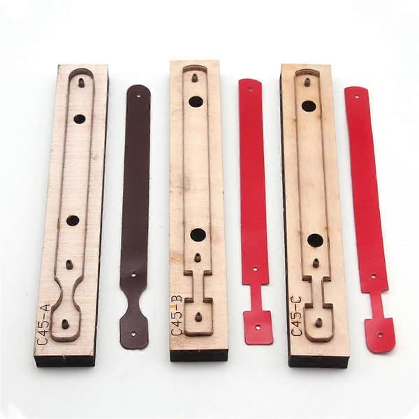 Die-cut Keychain in Wood Stencil Tool Keychain Handicraft Pendant Template DIY Leather Tool Cutting Template A