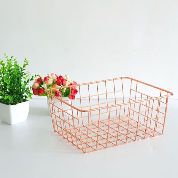 Storage Baskets, Metal Basket, Food Storage Container for Dining Room, Kitchen Cabinet, Cupboard