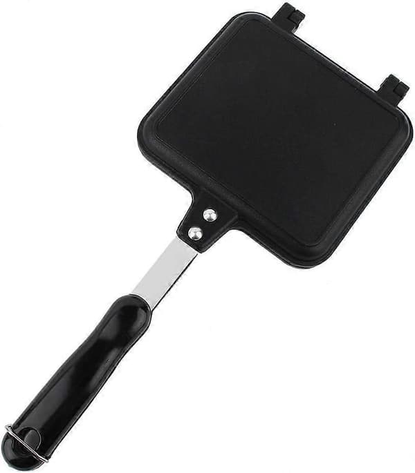 Vaffeljern for Komfyrtopp, Non-Stick, Dobbeltsidig Aluminiumspanne for Gasskomfyrbaking