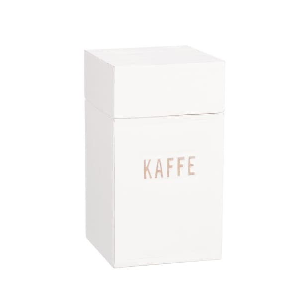 Kaffedåse Hvid Træ Vit white