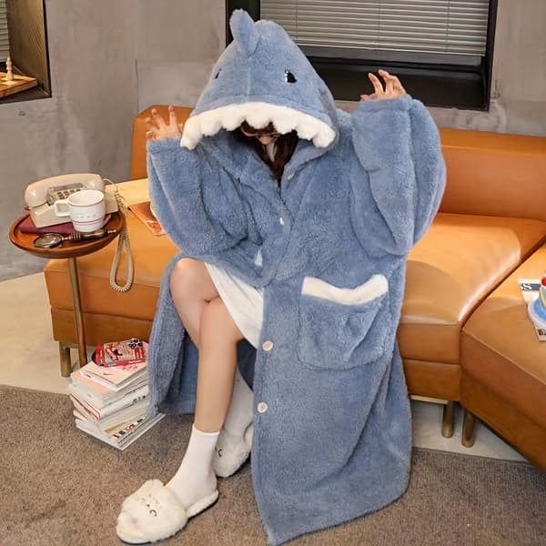 Hajeteppe Blue Shark - Polyesterfleece Blue Shark