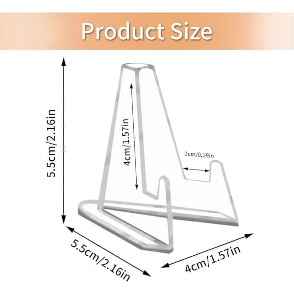 40-pack Card Display Stands, Transparent Acrylic Material, Suitable for Cards and Medals