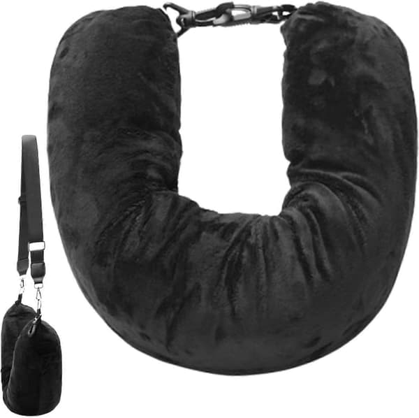 Refillable Travel Neck Pillow | Travel Pillow That Can Be Filled With Clothes | Transformable and Expandable Neck Pillow