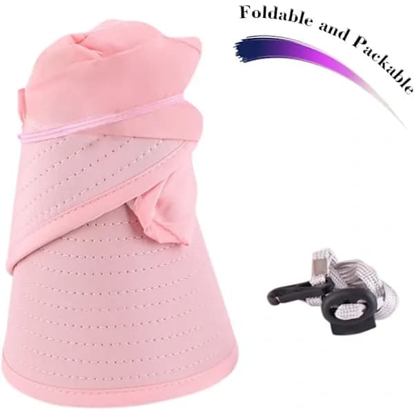 Solhatter for kvinner, solhatt med bred brem UV-beskyttelse, sammenleggbar strandhatt med visir