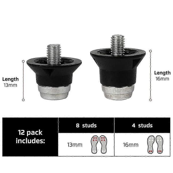 12 PCS Football Boot Studs Replacement Studs Compatible with M5 Threaded Football Boots 13mm
