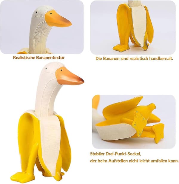 Hartsibanaaniankkaveistos puutarhakoriste keltainen
