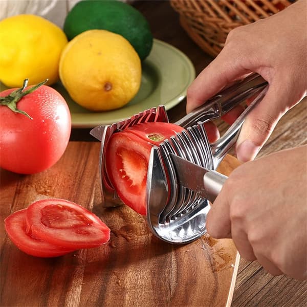 Stainless steel lemon slicer, practical onion and vegetable cutter for home kitchens and bubble tea shops