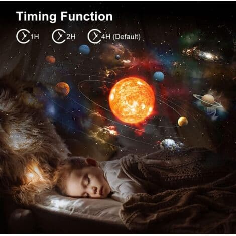 Planetarium Star Projector - 12 HD Movie Discs - Projection up to 5 meters - Automatic 1/2/4h Timer