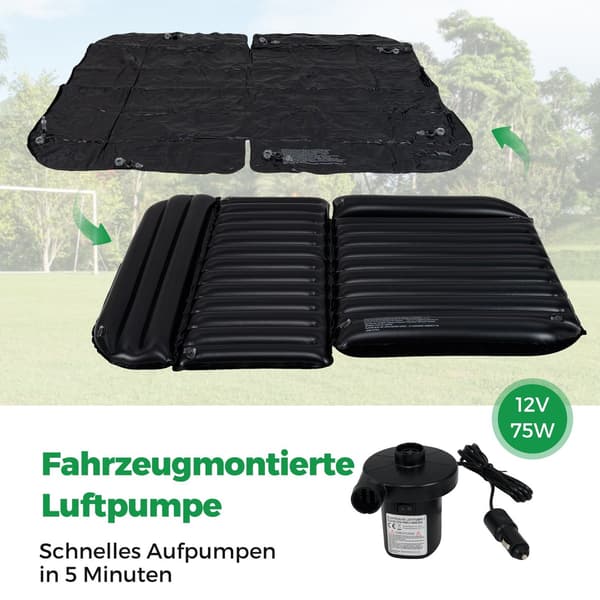 SUV Luftmadrass 190x130 cm, Oppblåsbar seng med pumpe
